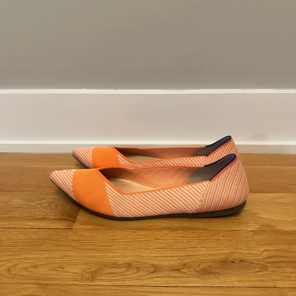 Rothy’s The Point Flat Orange Sherbet Women’s Size 10